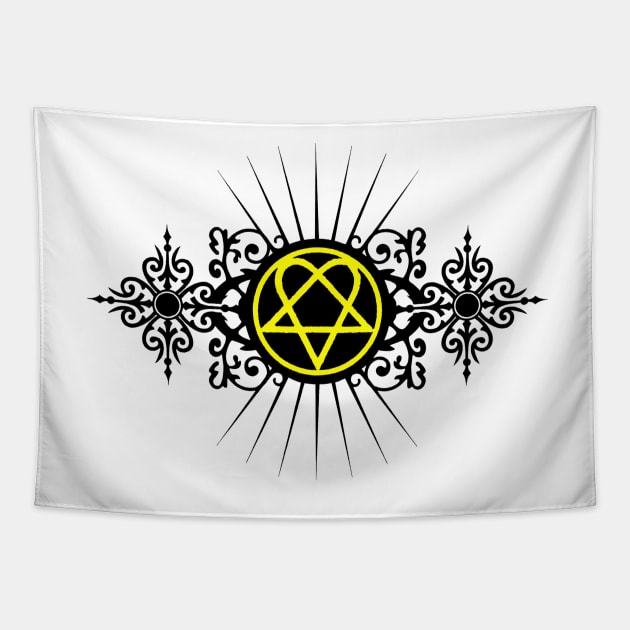 Heartagram Tapestry by eyevoodoo