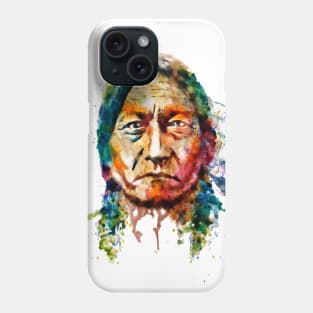 Sitting Bull watercolor painting Phone Case