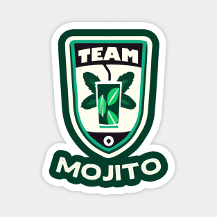 Team Mojito Cocktail Mint Funny Bartender Retro Magnet