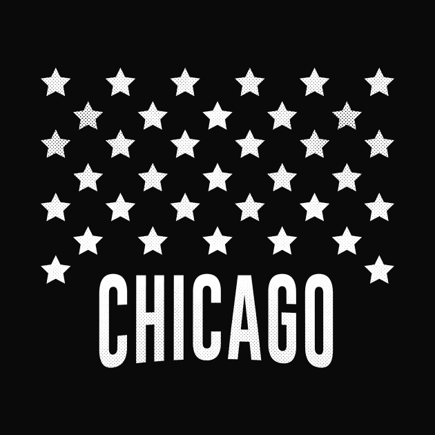 Chicago, Illinois - IL, USA Stars Flag by thepatriotshop