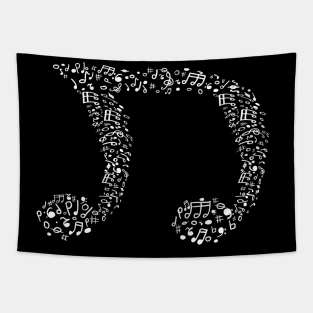 Music note shape Tapestry