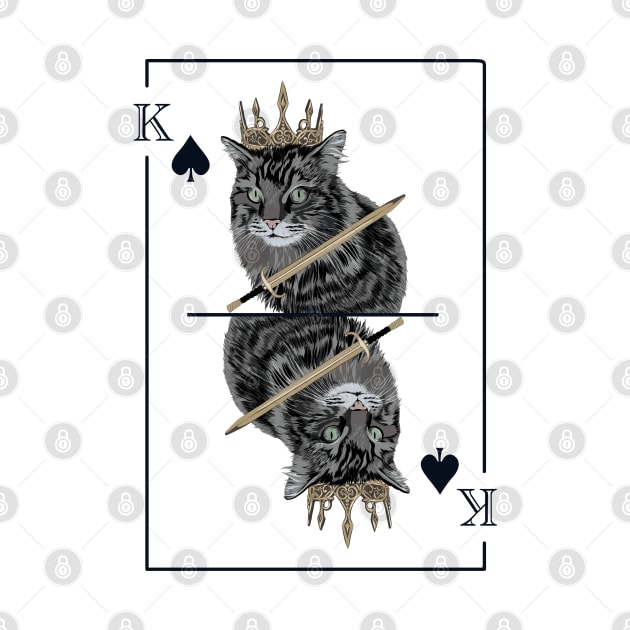 Cat Spades King Playing Card Cat Daddy Cat Mom Funny Cat by GraphicsLab