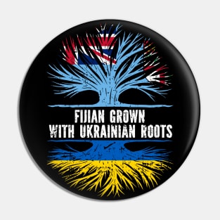 Fijian Grown with Ukrainian Roots Flag Pin