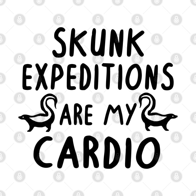 Skunk Cardio Sports Pet Eating Garbage by FindYourFavouriteDesign