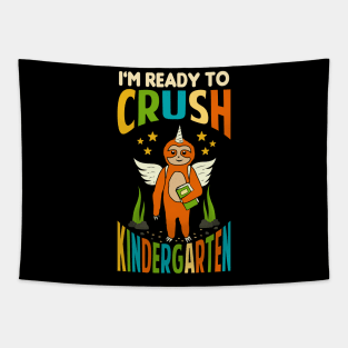 I'm Ready To Crush Kindergarten Unicorn Sloth Back To School Tapestry