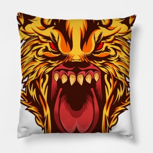 Angry Wolf Pillow