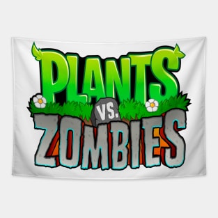 Plants vs Zombies Logo Tapestry