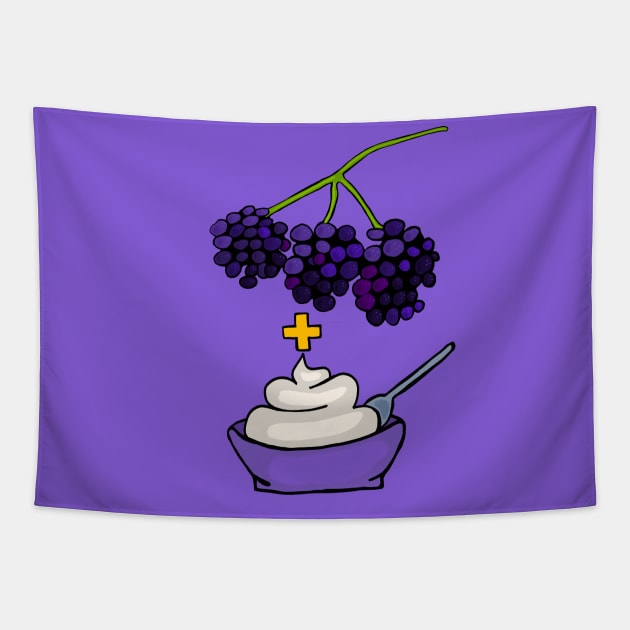 Berries and Cream Tapestry by wildjellybeans