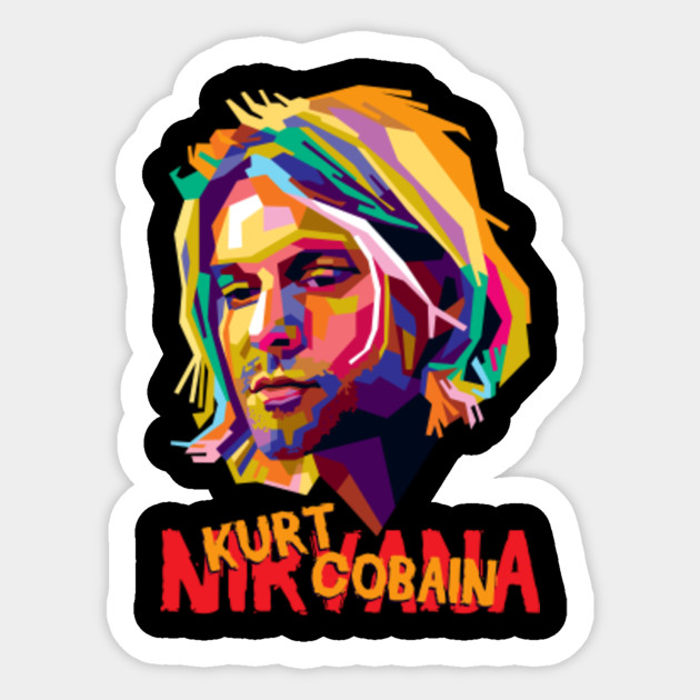 kurt cobain sticker nirvana rock pop