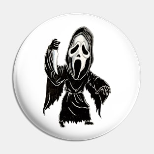 Scream Caricature Pin