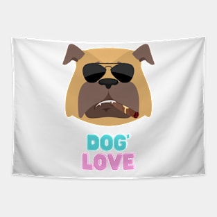 Love dog my family Tapestry