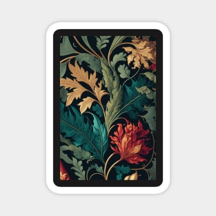 Bold Floral Garden Botanical Print Magnet