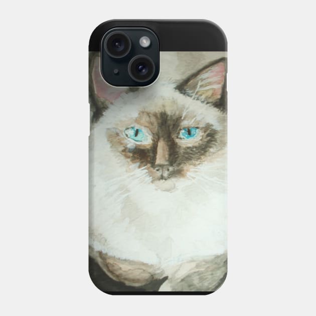 Siamese cat Phone Case by SamsArtworks