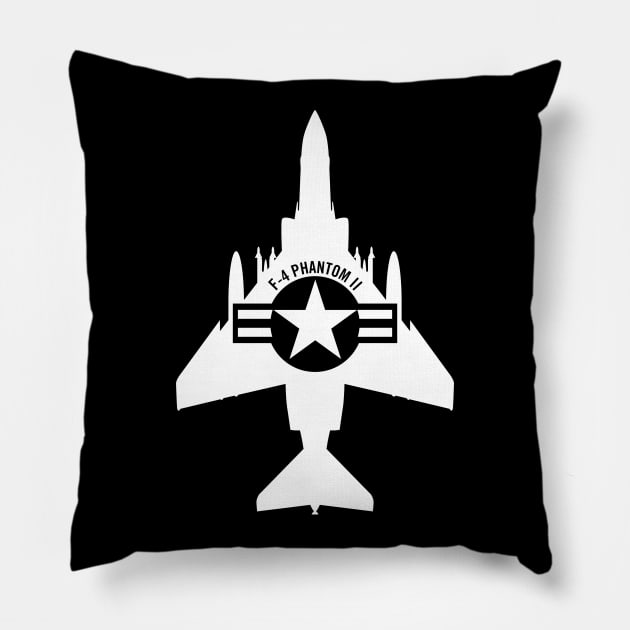 F-4 Phantom II Military Fighter Jet Airplane Pillow by hobrath