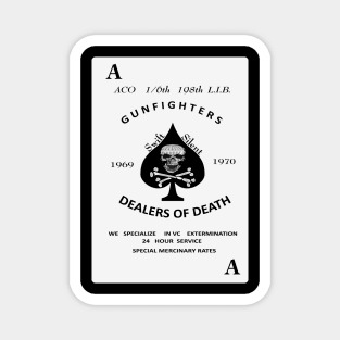 ACO 1-6th 198th L.I.B -Gunfighters -Death Card Magnet