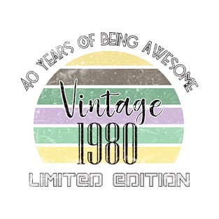vintage 1980 40 years of being awesome limited edition T-Shirt