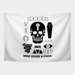 Who Gives A F**k on White Tapestry