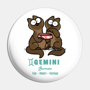 Gemini - Simon's Cat Pin