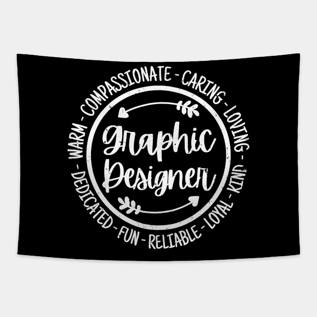 Graphic Designer Illustration Design Vintage Gift Tapestry by HeroGifts