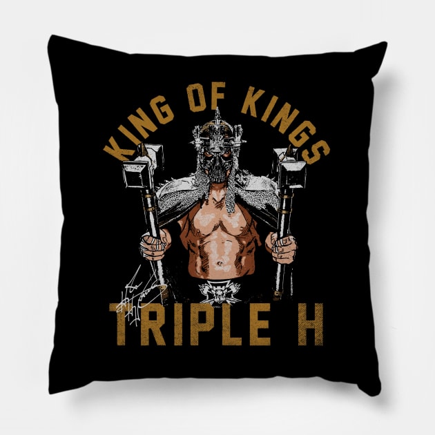 Triple H King Of Kings Pillow by MunMun_Design