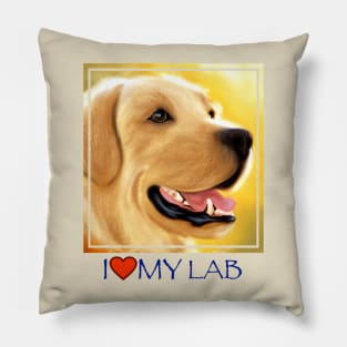 Yellow Lab Portrait Pillow