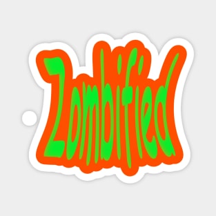 Zombified Retro Halloween Magnet