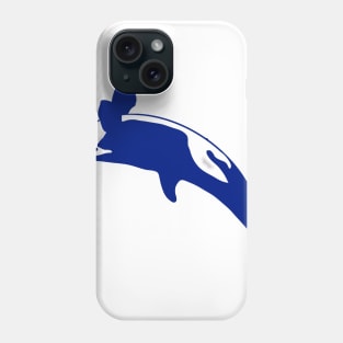 Blue orca jumping backwards Phone Case