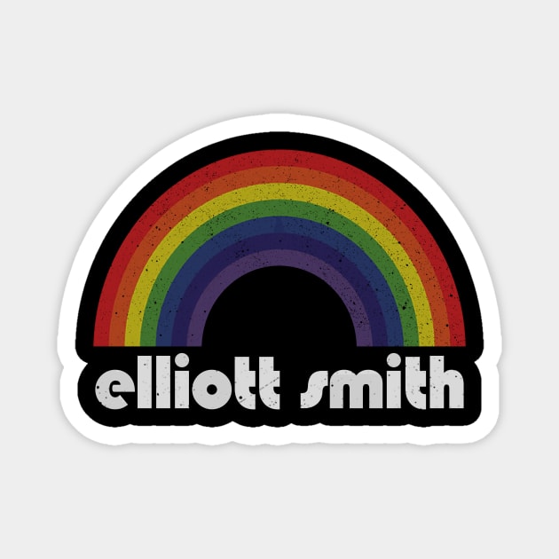 Elliott Smith / Vintage Rainbow Design // Fan Art Design Magnet by Arthadollar