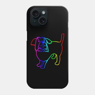 Rainbow Dog Outline Phone Case