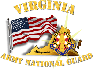 Virginia - ARNG w Flag Magnet