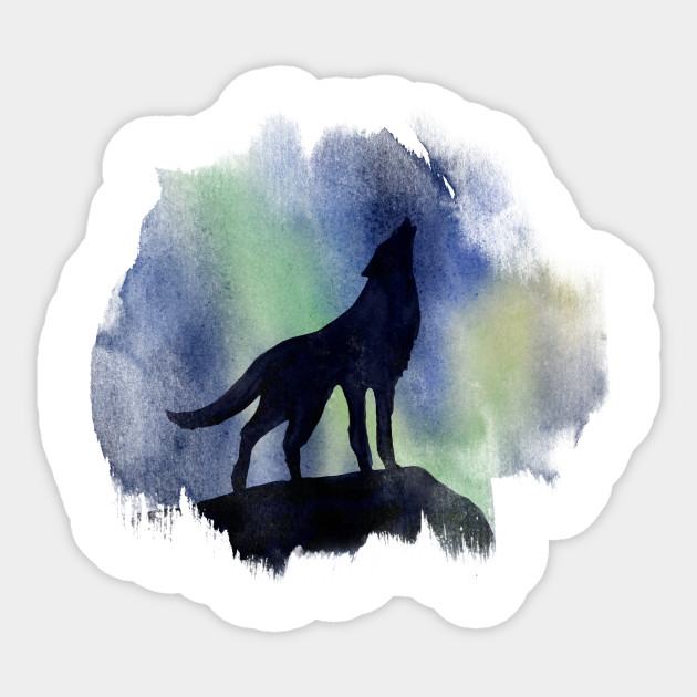 Wolf Howling Wolf Howling Sticker Teepublic