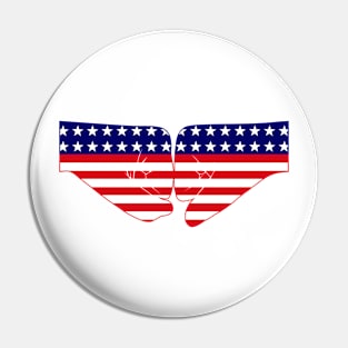 USA Fist Bump Patriot Flag Series Pin