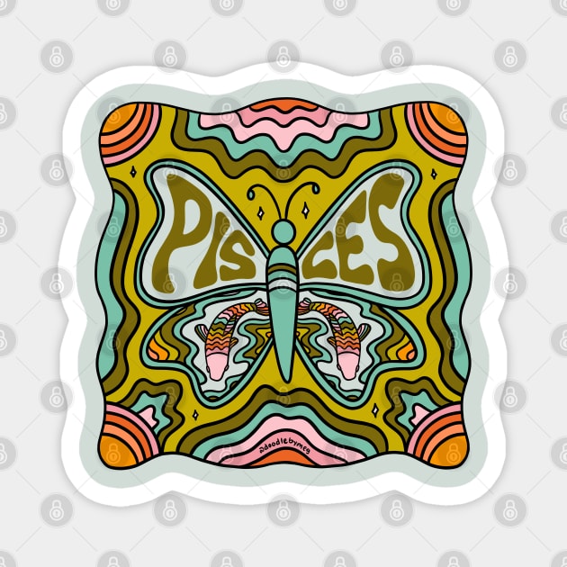 Pisces Butterfly Magnet by Doodle by Meg