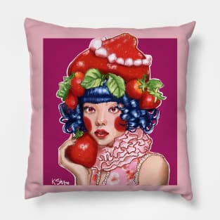 Strawberry Girl Pillow