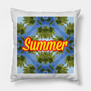 Summer Palm Treee Pattern Pillow