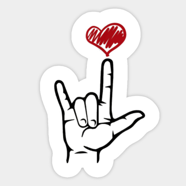 Sign Language Heart Asl I Love You Vinyl Sticker Die Cut Decal
