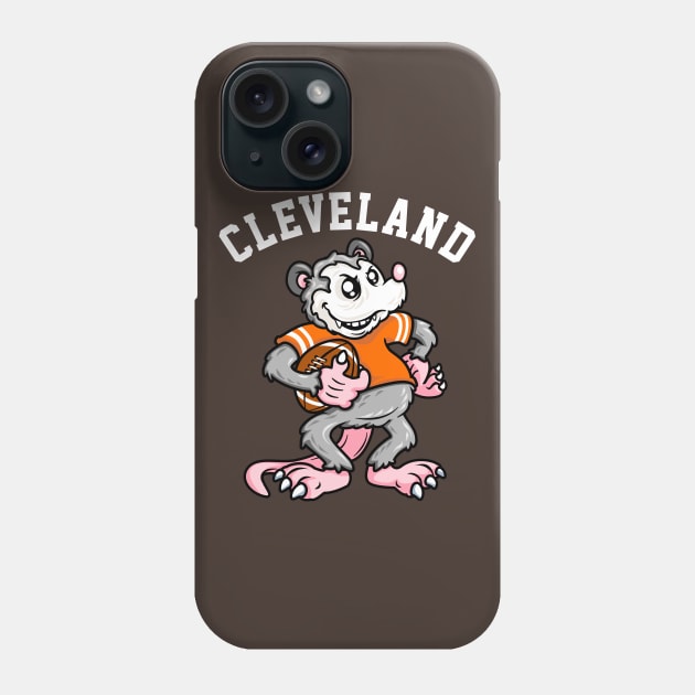 Cleveland Football Rally Possum Orange Jersey Phone Case by PnJ