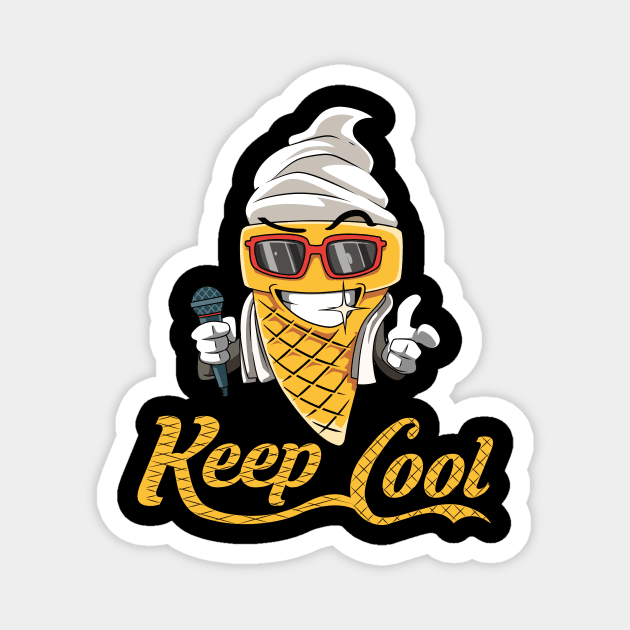 Ice Cream Cool Summer Vacation Sun Glasses Magnet by melostore