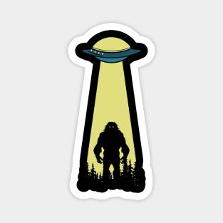 Bigfoot ufo Abduction Magnet