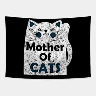 Mother Of Cats Funny Cat Distressed Tapestry