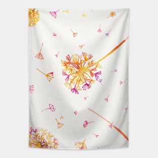 Spring Dandelions Yellow Orange Tapestry