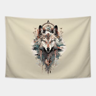 Vintage Wolf Totem Tapestry