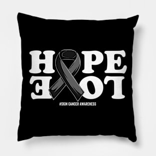Skin Cancer Support | Black Ribbon Squad Support Skin Cancer awareness Pillow