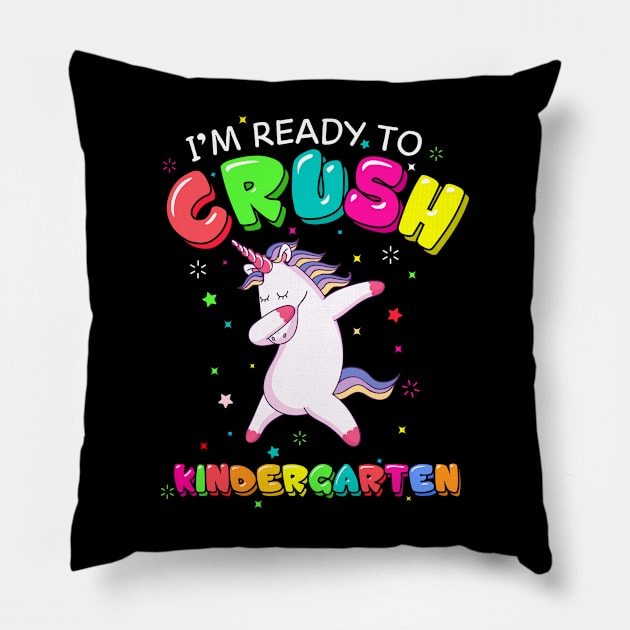 I'm ready to crush kindergarten dabbing Unicorn Pillow by opippi