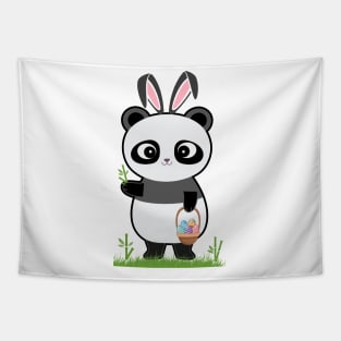 Easter Panda Egg hunting Tapestry