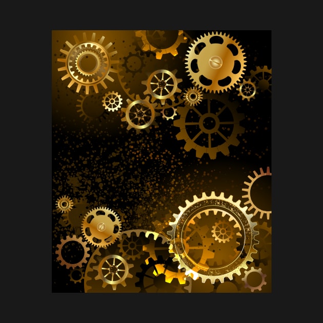 Background with gears ( Steampunk ) by Blackmoon9