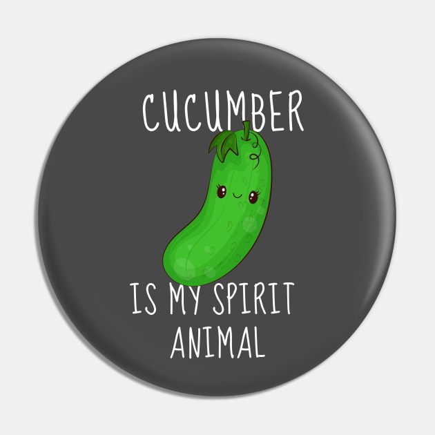 Cucumber Is My Spirit Animal Funny Pin by DesignArchitect