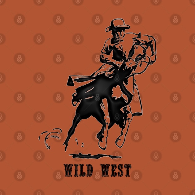 Western Era - Wild West Cowboy on Horseback 1 by The Black Panther