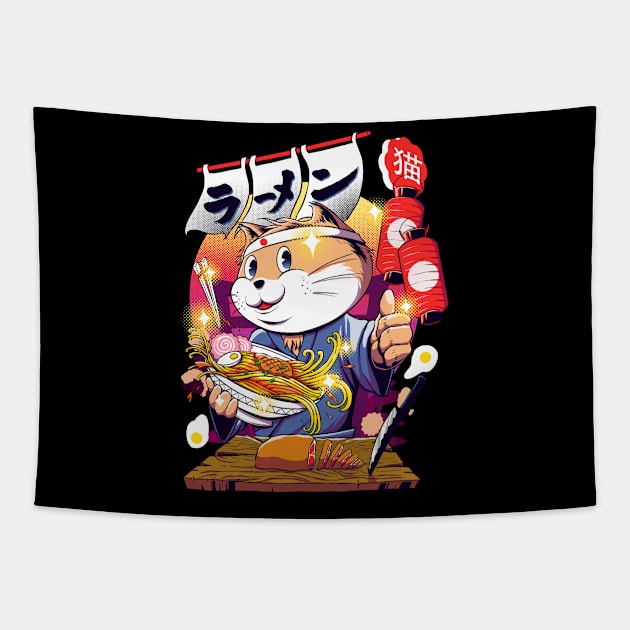 hello ramen Tapestry by iqbalgarint