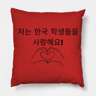 I love my Korean Students Hangul Pillow